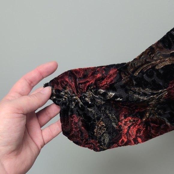 XXL Jules & Leopold Black and Red Cardigan with Floral Pattern. NWT - Picture 5 of 6